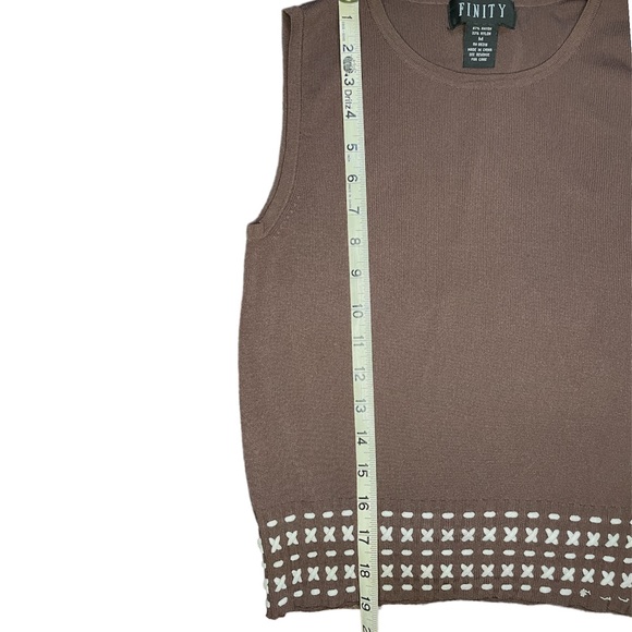 Vintage Finity Brown Sleeveless Top - Picture 6 of 6
